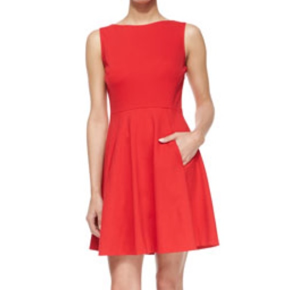 Bateau neckline mini dress